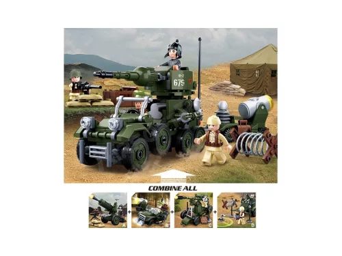 Sluban WWII - 4 in 1 Fémdetektoros aknakereső építőjáték készlet