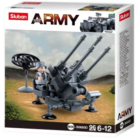   Sluban Army WWII - 4 into 1 német légvédelmi tüzérség építőjáték készlet