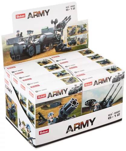 Sluban Army WWII - 4 into 1 német légvédelmi tüzérség építőjáték készlet