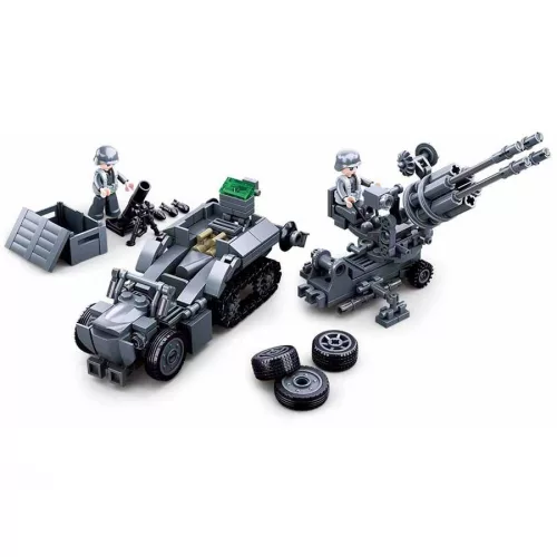 Sluban Army WWII - 4 into 1 német légvédelmi tüzérség építőjáték készlet