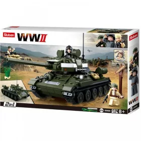   Sluban Army WWII - 2 in 1 szovjet T34/85 tank építőjáték készlet