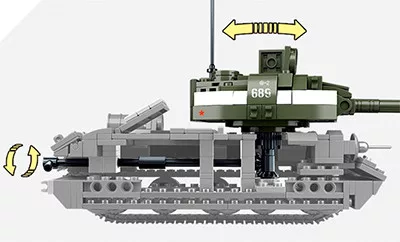 Sluban Army WWII - 2 in 1 szovjet T34/85 tank építőjáték készlet