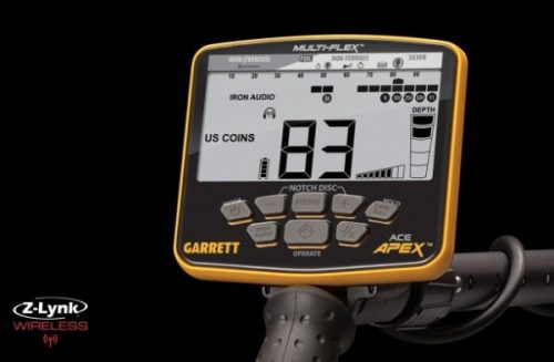 Garrett Ace APEX fémdetektor fémkereső 8,5x11" Raider tekerccsel